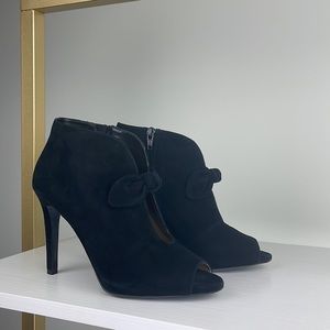 Michael Kors Classy Open Toe Boots Heels with Ribbons Ladies Size 8.5